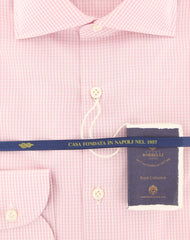 Borrelli Pink Micro-Check Shirt - Extra Slim - (2018032014) - Parent