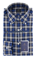 Luigi Borrelli Blue Shirt - Extra Slim - 15.75/40 - (EV0665971STEFANO)