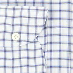 Luigi Borrelli Navy Blue Check Shirt - Extra Slim - (EV08GI) - Parent