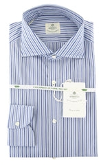 Luigi Borrelli Light Blue Striped Shirt - X Slim - (EV1823375NANPT1) - Parent