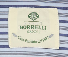 Luigi Borrelli Light Blue Striped Shirt - X Slim - (EV1823375NANPT1) - Parent