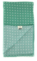 Luigi Borrelli Green Foulard Long Scarf - 26" x 76" - (FI1202514)