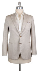 Luigi Borrelli Cream Silk Fancy Sportcoat - 40/50 - (SA926175)