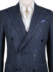 Luigi Borrelli Blue Wool Solid Sportcoat - (LBSPT166070) - Parent