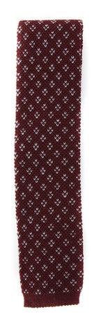 Luigi Borrelli Burgundy Red Wool Tie