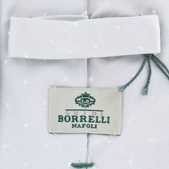 Luigi Borrelli Light Gray Polka Dot Tie - 3" x 58" - (NR80T243X18)