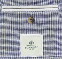 Luigi Borrelli Blue Shephard's Check Jacket - 42/52 - (OW2101G100670)