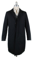 Luigi Borrelli Black Nylon Solid Coat - Size M (US) / 50 (EU) - (LB721175)