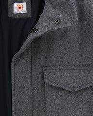 Luigi Borrelli Gray Cotton Blend Solid Peacoat - (LB724173) - Parent