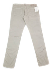 Luigi Borrelli Beige Solid Pants - Super Slim - 35/51 - (PAR29310523)