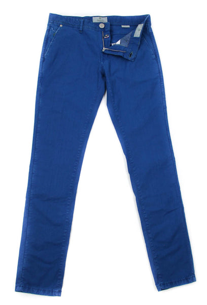 Luigi Borrelli Blue Solid Pants - Super Slim - 34/50 - (PAR40510551)