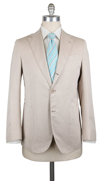Luigi Borrelli Beige Virgin Wool Suit - (SA9191712) - Parent