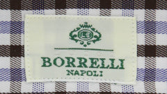 Luigi Borrelli Brown Check Shirt - Extra Slim - 15.75/40 - (SHRTX20)