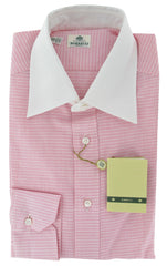 Luigi Borrelli Pink Striped Cotton Blend Shirt - Slim - (LB6434) - Parent