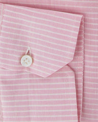 Luigi Borrelli Pink Striped Cotton Blend Shirt - Slim - (LB6434) - Parent