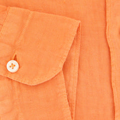 Luigi Borrelli Orange Solid Linen Shirt - Slim - (LB4223) - Parent