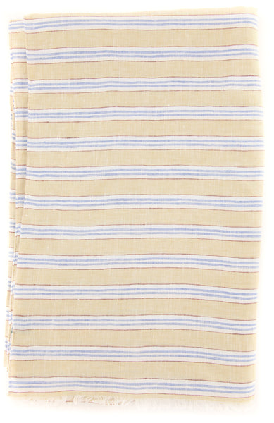Luigi Borrelli Beige Striped Long Scarf - 60" x 27" - (LBSS12120)