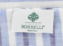 Luigi Borrelli Blue Striped Long Scarf - 70" x 27" - (LBSS12106)
