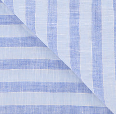 Luigi Borrelli Blue Striped Long Scarf - 60" x 27" - (LBSS12169)