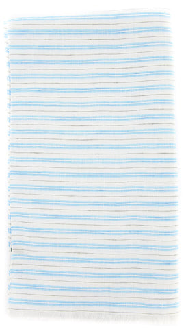 Luigi Borrelli Light Blue Linen Scarf