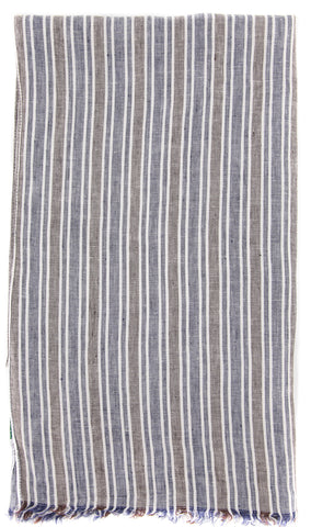Luigi Borrelli Brown Linen Scarf