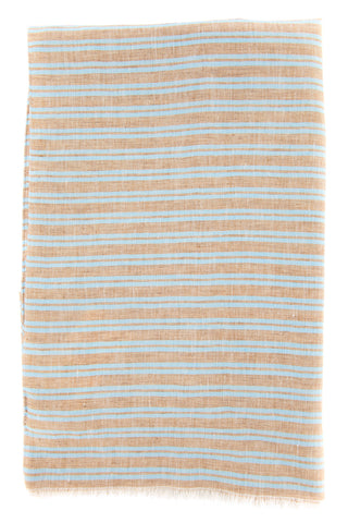 Luigi Borrelli Brown Linen Scarf