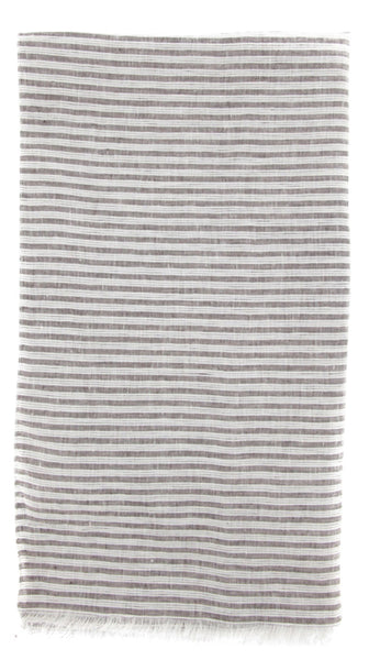 Luigi Borrelli Brown Striped Long Scarf - 27" x 66" - (LBSS1291)