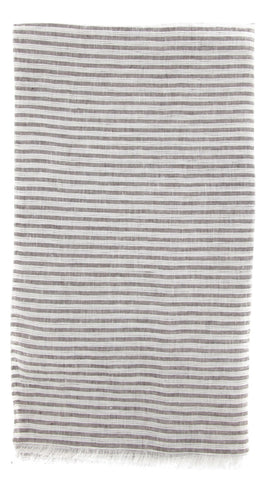 Luigi Borrelli Brown Linen Scarf