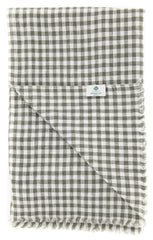 Luigi Borrelli Dark Green Check Long Scarf - 68" x 27" - (LBSS1244)