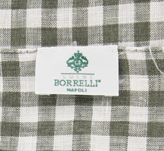 Luigi Borrelli Dark Green Check Long Scarf - 68" x 27" - (LBSS1244)