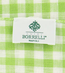 Luigi Borrelli Green Check Long Scarf - 27" x 70" - (LBSS1256)