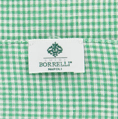 Luigi Borrelli Green Micro-Check Long Scarf - 53" x 27" - (LBSS1242)