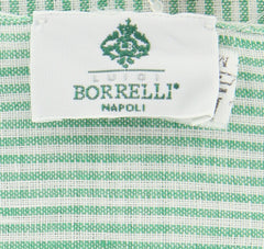 Luigi Borrelli Green Striped Long Scarf - 74" x 27" - (LBSS12136)