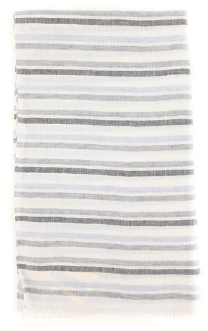 Luigi Borrelli Gray Linen Scarf