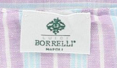 Luigi Borrelli Lavender Purple Striped Long Scarf - 60" x 27" - (LBSS1282)