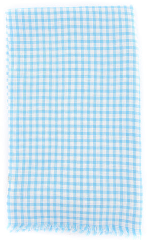 Luigi Borrelli Light Blue Linen Scarf