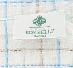 Luigi Borrelli Light Blue Check Long Scarf - 27" x 76" - (LBSS1249)