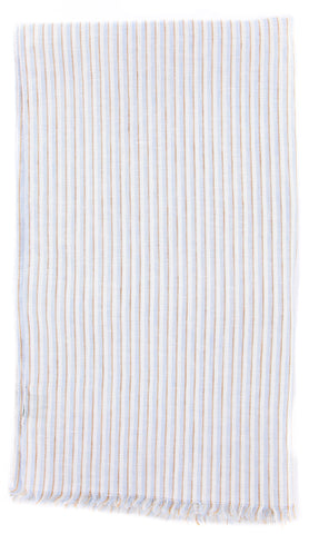 Luigi Borrelli Light Blue Linen Scarf