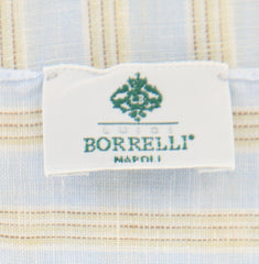 Luigi Borrelli Light Blue Striped Long Scarf - 56" x 27" - (LBSS12126)