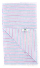 Luigi Borrelli Light Blue Striped Long Scarf - 54" x 27" - (LBSS12130)