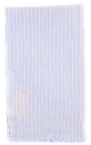 Luigi Borrelli Light Blue Linen Scarf