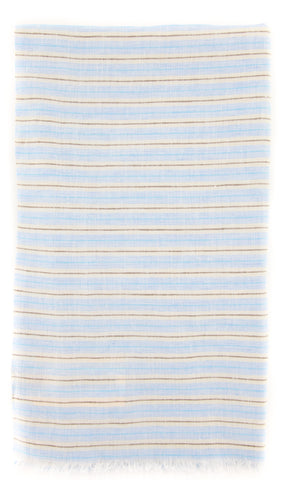 Luigi Borrelli Light Blue Linen Scarf