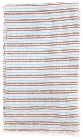 Luigi Borrelli Light Blue Linen Scarf