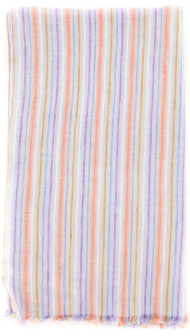 Luigi Borrelli Multi-Colored Linen Scarf