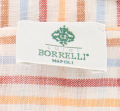 Luigi Borrelli Orange Striped Long Scarf - 76" x 27" - (LBSS12158)