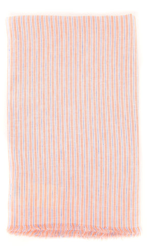 Luigi Borrelli Orange Linen Scarf