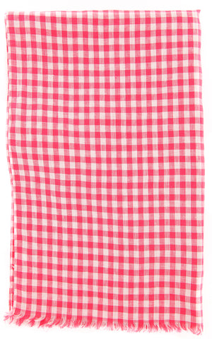 Luigi Borrelli Pink Linen Scarf