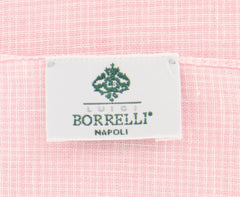Luigi Borrelli Pink Micro-Check Long Scarf - 72" x 27" - (LBSS1264)