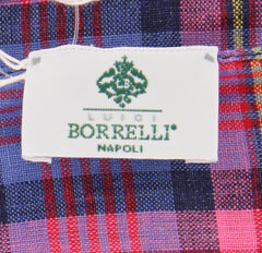 Luigi Borrelli Pink Plaid Long Scarf - 76" x 27" - (LBSS12184)