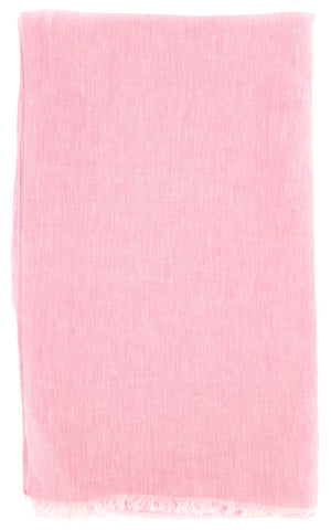 Luigi Borrelli Pink Linen Scarf